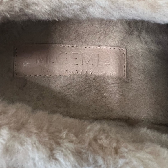 M. Gemi Cerchio Suede Shearling Fur Trim Sneakers Size 41 - Picture 6 of 8